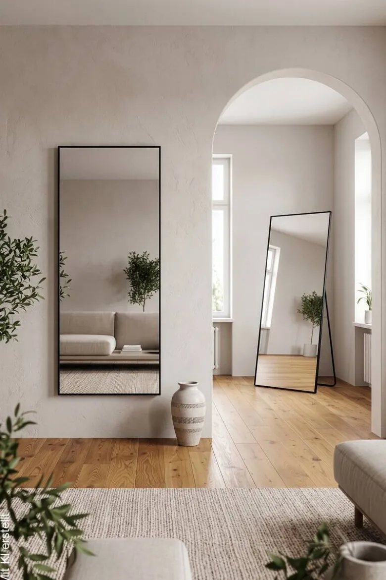Mirrors & More Standspiegel schwarz perlschwarz B/H: ca. 70x170 cm