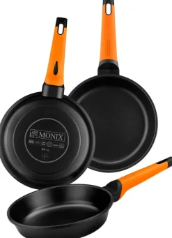 Monix Pfannenset MAGMA schwarz Aluguss 3 tlg.