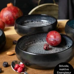 Moritz & Moritz Dessertschalen-Set grauschwarz Steinzeug H/D: ca. 5x19 cm