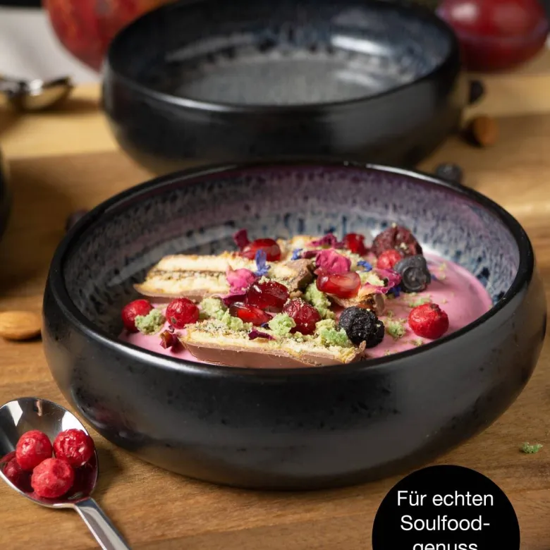 Moritz & Moritz Dessertschalen-Set grauschwarz Steinzeug H/D: ca. 5x19 cm