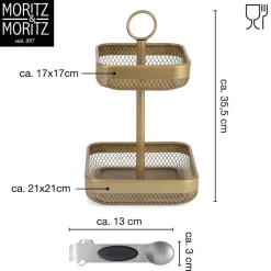 Moritz & Moritz Etagere gold Metall H: ca. 35,5 cm