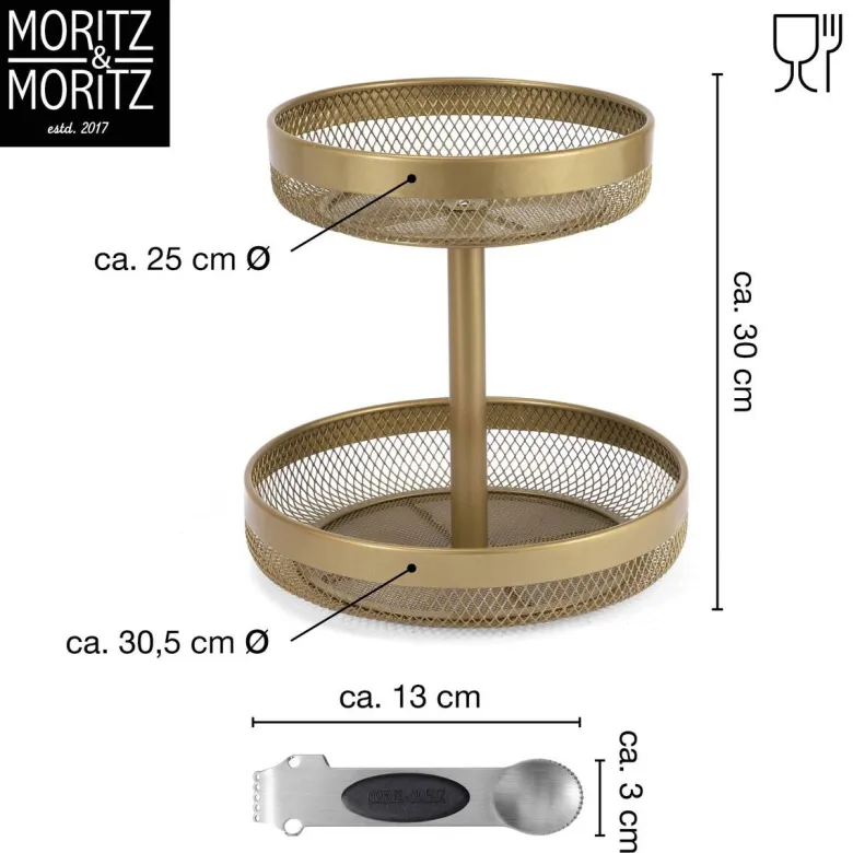 Moritz & Moritz Etagere gold Metall H: ca. 30 cm