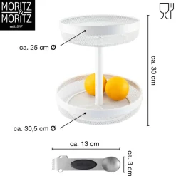 Moritz & Moritz Etagere weiß Metall H: ca. 30 cm