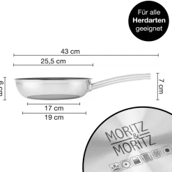 Moritz & Moritz Pfanne silber Edelstahl