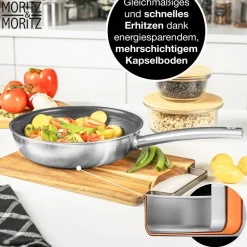 Moritz & Moritz Pfanne silber Edelstahl