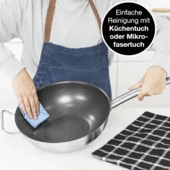 Moritz & Moritz Wokpfanne silber Aluminium