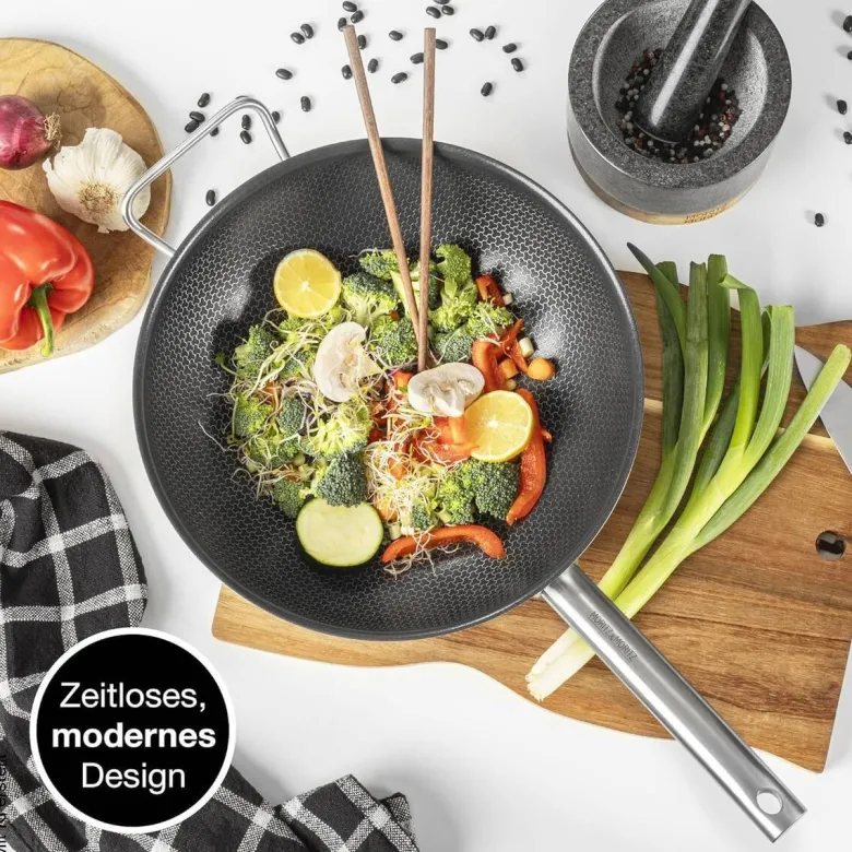 Moritz & Moritz Wokpfanne silber Aluminium