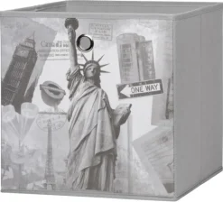 Motivbox City grau B/H/T: ca. 32x32x32 cm