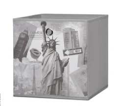 Motivbox City grau B/H/T: ca. 32x32x32 cm