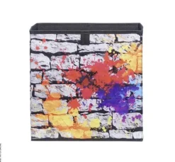 Motivbox Graffiti anthrazit grau B/H/T: ca. 32x32x32 cm