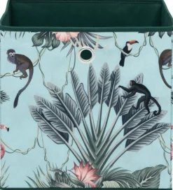 Motivbox Jungle grün dunkel grün hell B/H/T: ca. 32x32x32 cm