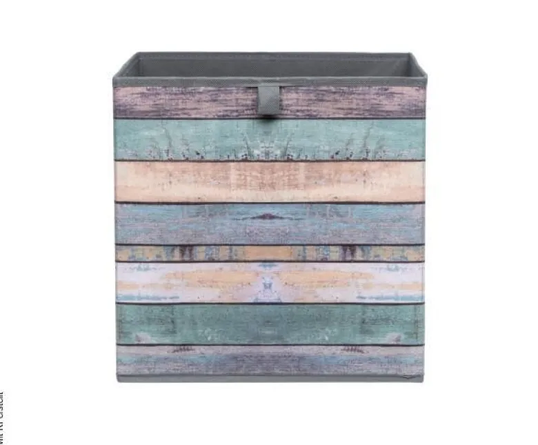 Motivbox Wood bunt anthrazit B/H/T: ca. 32x32x32 cm