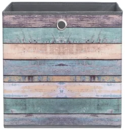 Motivbox Wood bunt anthrazit B/H/T: ca. 32x32x32 cm