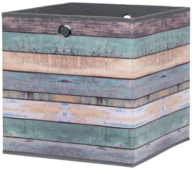 Motivbox Wood bunt anthrazit B/H/T: ca. 32x32x32 cm