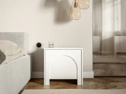 Nachtkonsole ARCO weiß B/H/T: ca. 50x49x35 cm