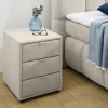 Nachtkonsole beige-grau Flachgewebe