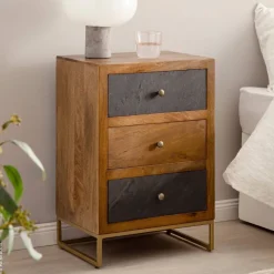 Nachtkonsole braun B/H/T: ca. 40x60x30 cm
