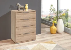 Nachtkonsole Easy Plus Eiche Sägerau Nachbildung B/H/T: ca. 52x74x38 cm