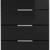 Nachtkonsole Easy Plus Graphit schwarz B/H/T: ca. 52x74x38 cm