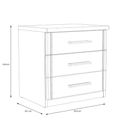 Nachtkonsole Eiche Sonoma Nachbildung B/H/T: ca. 45,2x47,6x34,1 cm