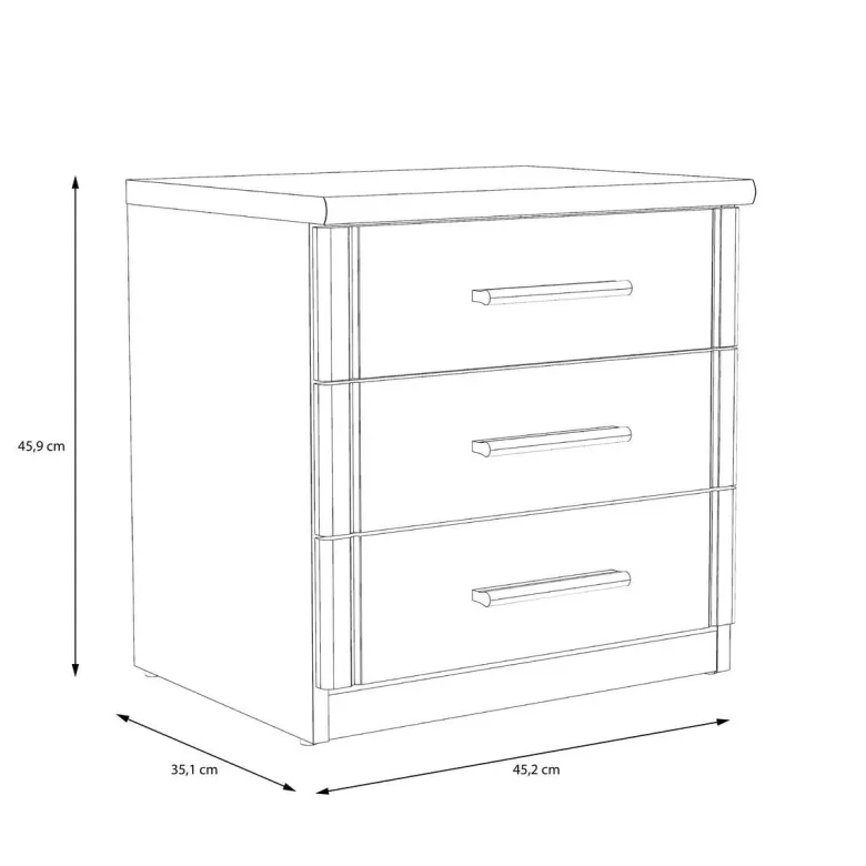 Nachtkonsole Eiche Sonoma Nachbildung B/H/T: ca. 45,2x47,6x34,1 cm