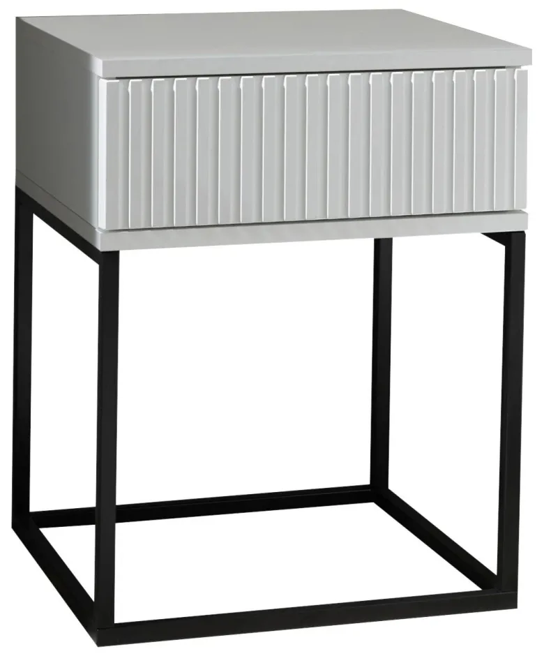 Nachtkonsole Marle weiß B/H/T: ca. 40x52x39 cm