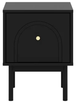 Nachtkonsole MAZOMA schwarz gold Optik B/H/T: ca. 41,5x53,5x39 cm