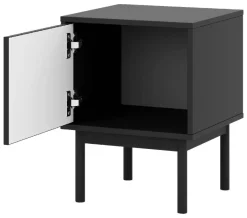 Nachtkonsole MAZOMA schwarz gold Optik B/H/T: ca. 41,5x53,5x39 cm