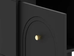 Nachtkonsole MAZOMA schwarz gold Optik B/H/T: ca. 41,5x53,5x39 cm