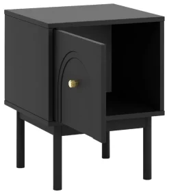 Nachtkonsole MAZOMA schwarz gold Optik B/H/T: ca. 41,5x53,5x39 cm