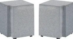 Nachtkonsolen Twins Silbergrau