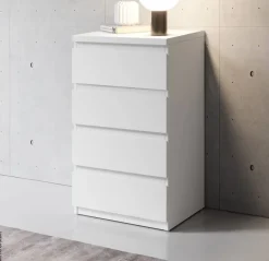 Nachtkonsole Olli weiß B/H/T: ca. 45x79x38 cm