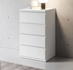 Nachtkonsole Olli weiß B/H/T: ca. 45x79x38 cm