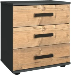 Nachtkonsole Stockholm braun Nachbildung B/H/T: ca. 52x58x38 cm