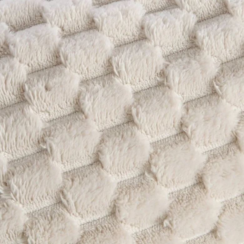 Nackenrolle Wabe beige Polyester L/D: ca. 70x22 cm