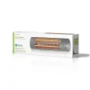 Nedis Badezimmer-Heizung grau Metall B/H/L: ca. 56x16x10 cm ca. 1200 W