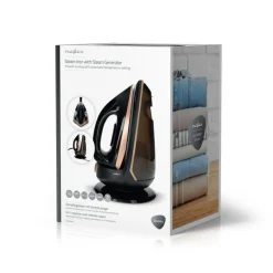 Nedis Dampf-Generator schwarz silber Aluminium Keramik Kunststoff B/H/L: ca. 22,5x34,5x18,5 cm