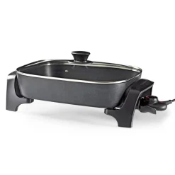Nedis Elektrische Pfanne schwarz Aluminium Kunststoff B/H/L: ca. 30,2x8x39 cm