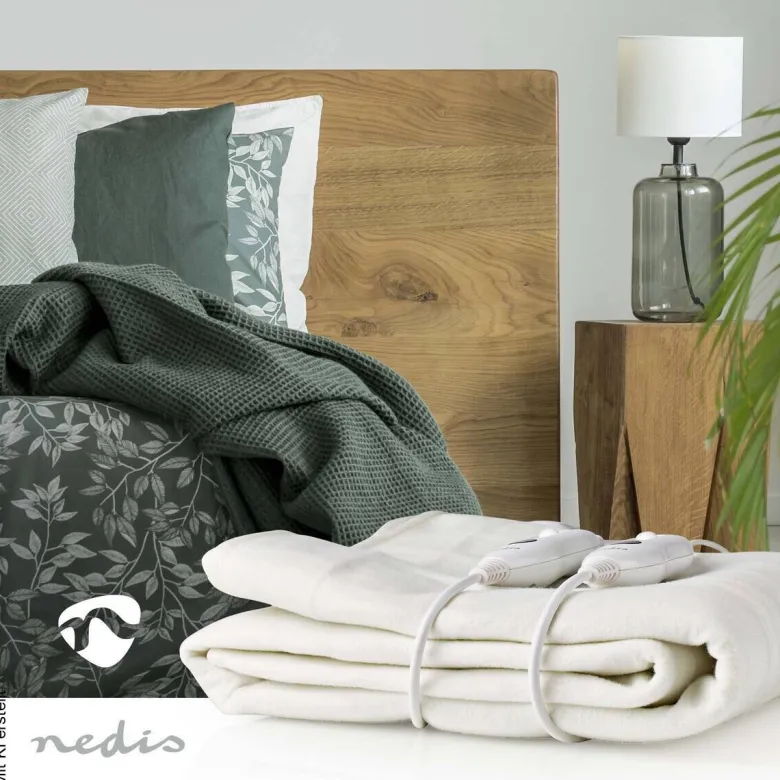 Nedis Heizdecke weiß Polyester B/H/L: ca. 164x2x140 cm