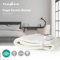 Nedis Heizdecke weiß Polyester B/H/L: ca. 151,2x2,2x79,7 cm