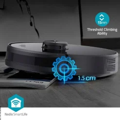Nedis Roboter-Staubsauger schwarz Polypropylen B/H/L: ca. 33,1x33,3x9,6 cm