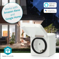 Nedis Smart-Stecker weiß grau Polycarbonat B/H/L: ca. 6x9,9x6 cm