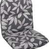 Neutral Auflage Floral grau Polyester B/H/L: ca. 50x5x98 cm