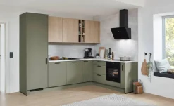 nobilia Winkelküche Senso olive Lack Premium Matt B/H/T: ca. 280x224x205 cm