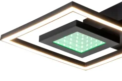 Nolo Deckenleuchte Kenny schwarz Metall B/H/L: ca. 35x6x64 cm
