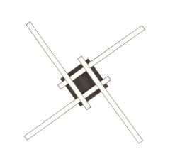 Nolo Deckenleuchte Kim schwarz Metall B/H/L: ca. 50x12x50 cm