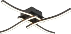 Nolo Deckenleuchte Kim schwarz Metall B/H/L: ca. 50x12x50 cm