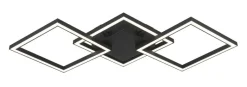 Nolo Deckenleuchte Tres schwarz Kunststoff B/H/L: ca. 29x5x63 cm