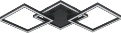 Nolo Deckenleuchte Tres schwarz Kunststoff B/H/L: ca. 29x5x63 cm