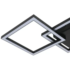 Nolo Deckenleuchte Tres schwarz Kunststoff B/H/L: ca. 29x5x63 cm